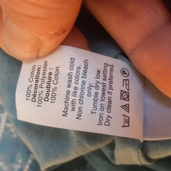 Madewell 100% Cotton Blue & White Embroidered Short Sleeve Midi Dress W/ Pockets - Picture 9 of 11